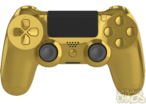a gold ps4 controller