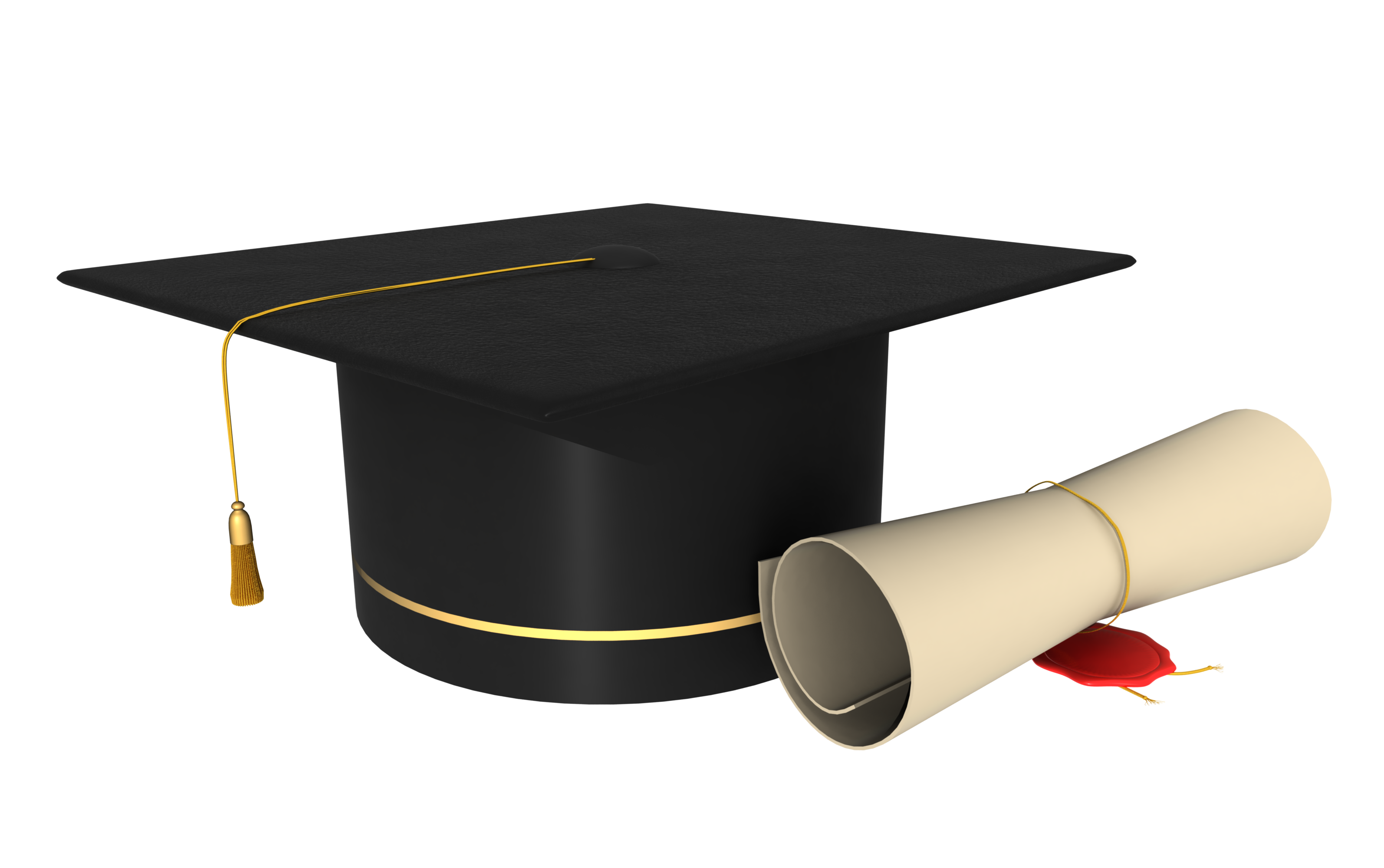 Graduation Cap and Diploma Clipart PNG FreeIconsPNG