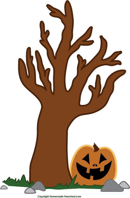 halloween tree clip art