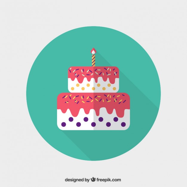 Neon birthday cake icon Royalty Free Vector Image
