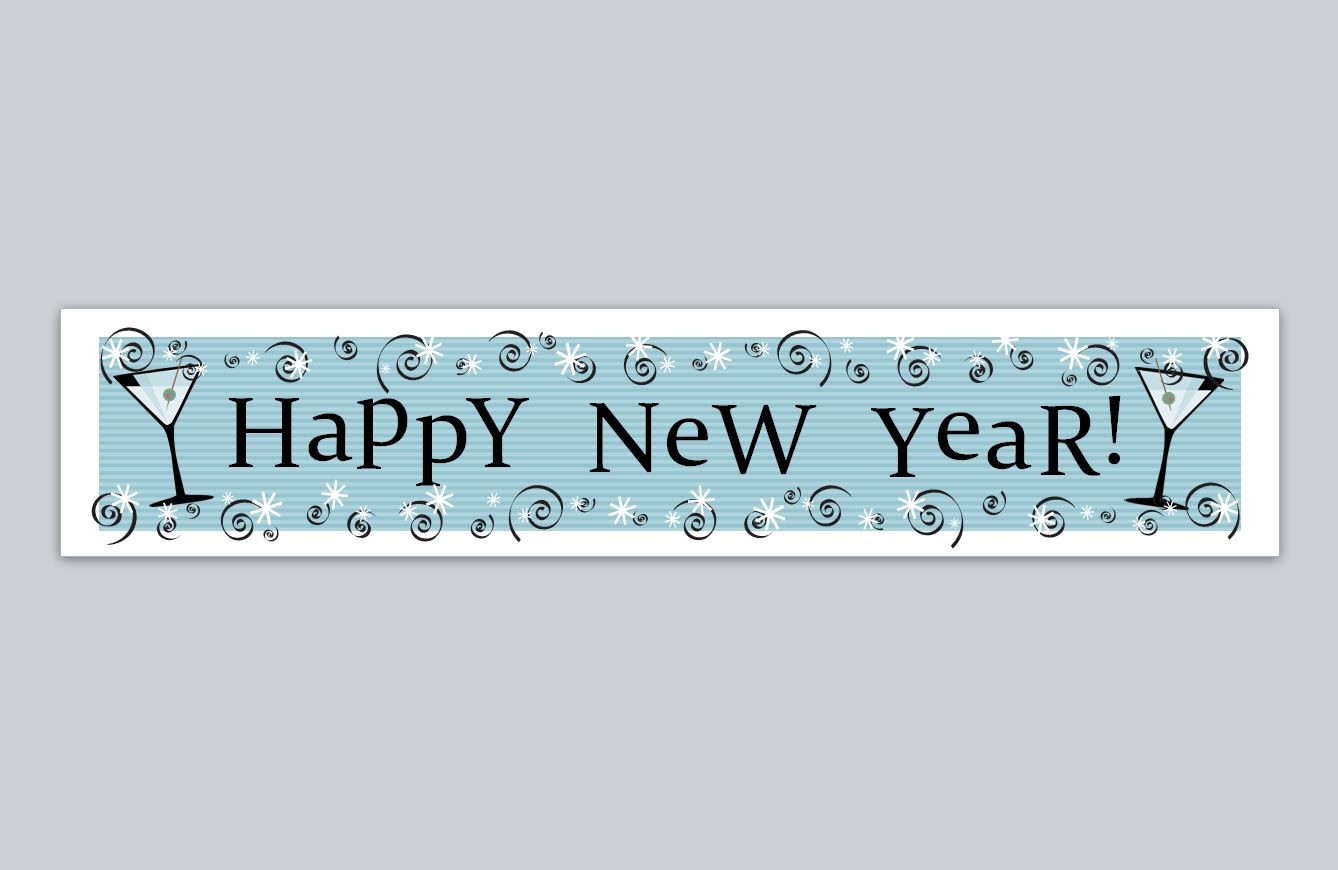 Background Happy New Year Banner PNG Transparent Background, Free