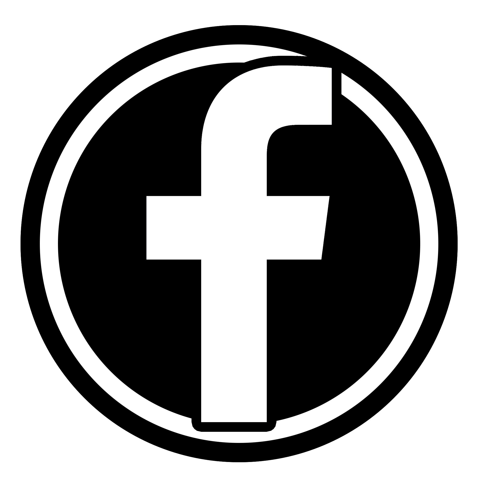 Black Facebook Logo Transparent