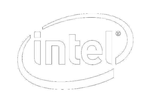 intel logo black background