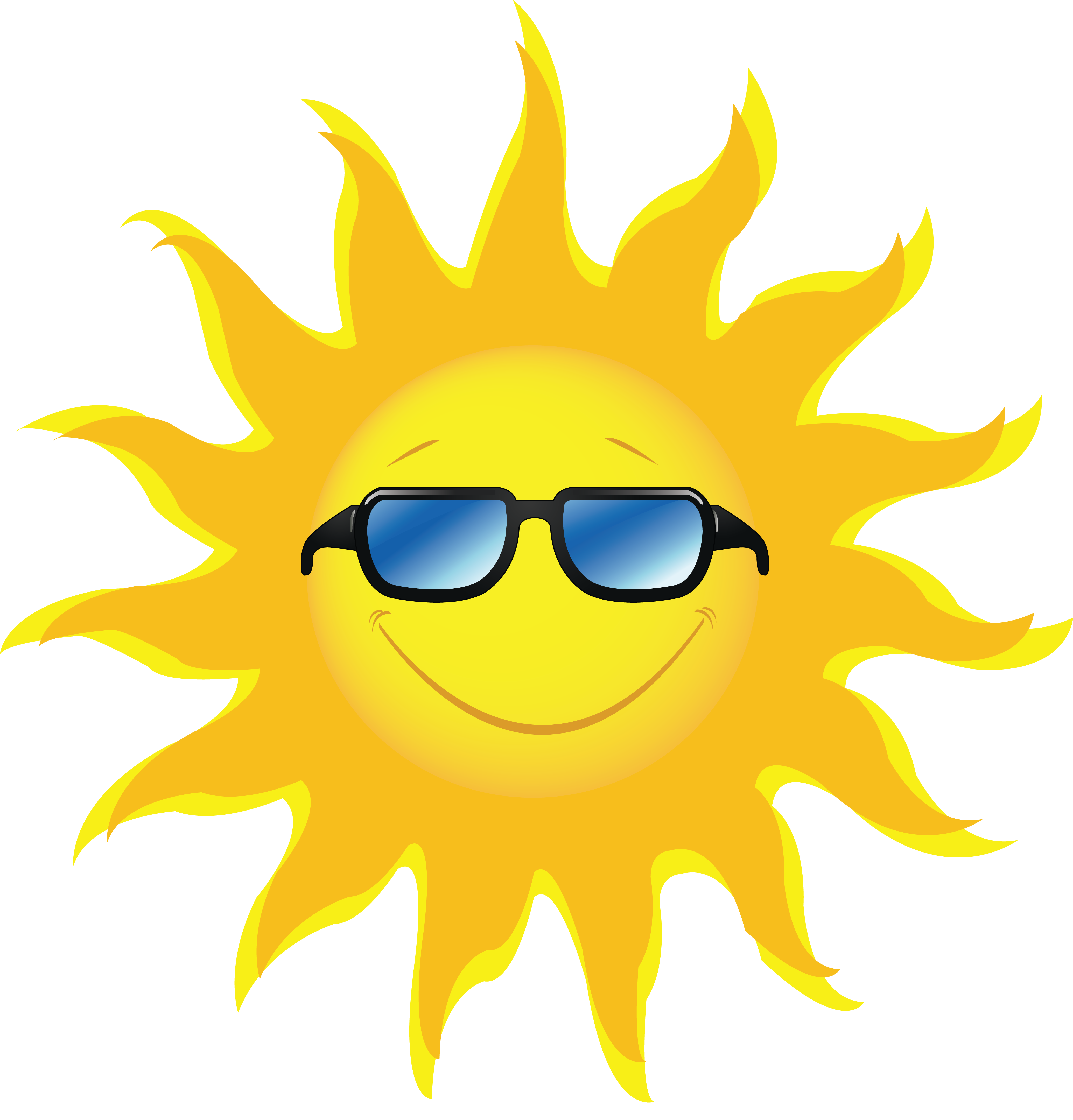 Smiling sun Royalty Free Stock SVG Vector and Clip Art