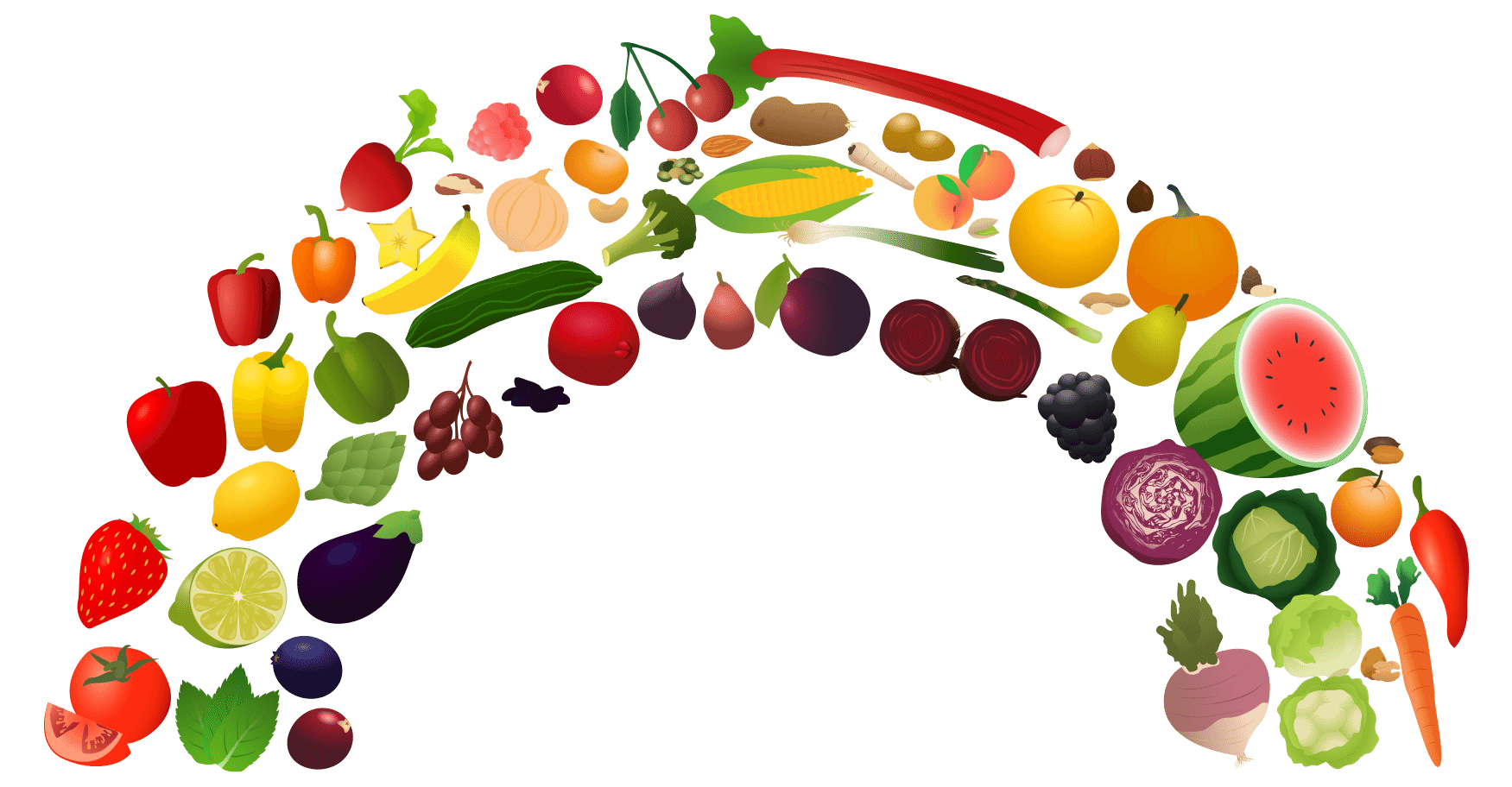 Rainbow Food Vegetable Png Transparent Background Free Download 2965 Freeiconspng