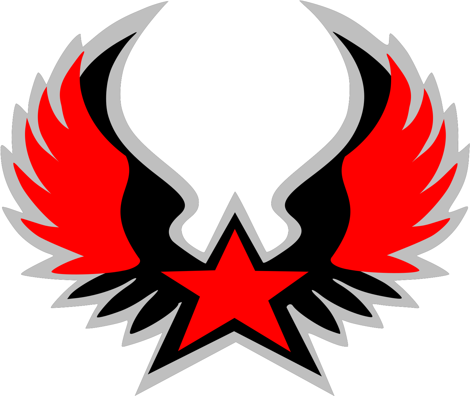 red white x logo