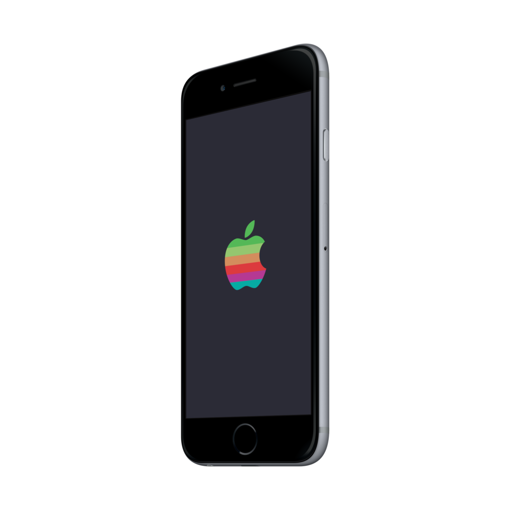 Retro Apple Logo Iphone X Png Transparent Background Free Download Freeiconspng