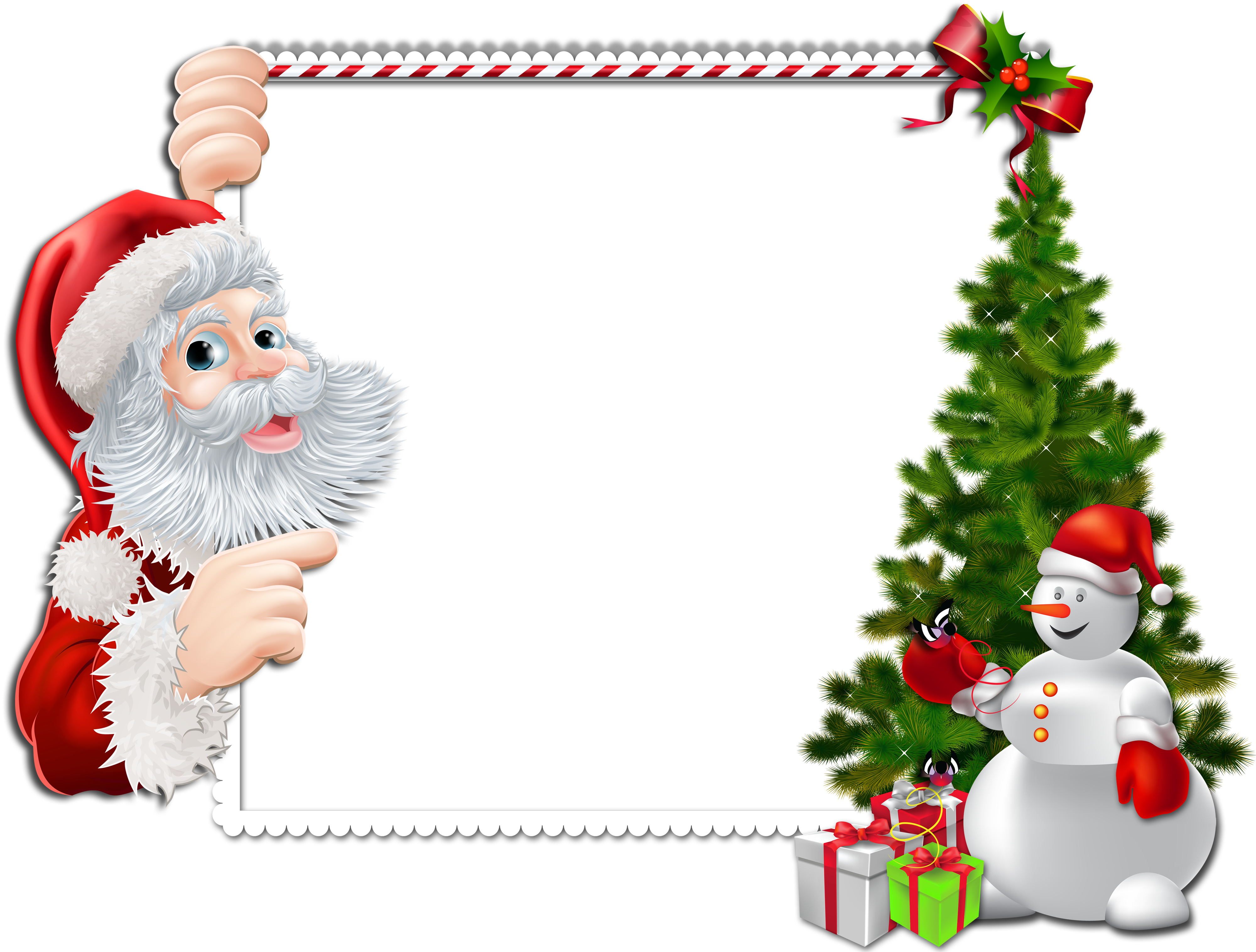 Santa, Snowman, Gifts, Tree In Christmas Frame Borders PNG Transparent  Background, Free Download #47111 - FreeIconsPNG